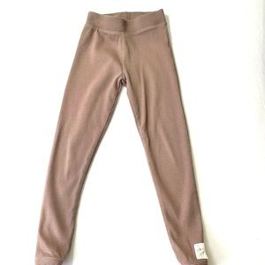 Zara Girls Brown Ribbed Leggings, Size 7